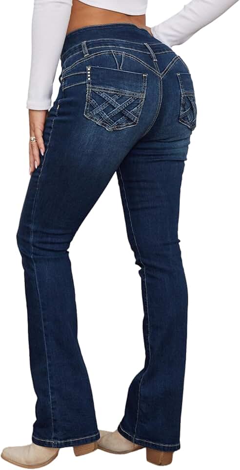 Jeans feminino para levantar o bumbum para mulheres, moderno, com controle de barriga, calça jeans elástica