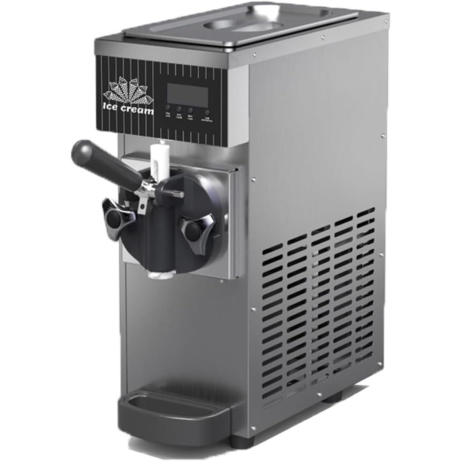 Softeismaschine FüR Zuhause Eine Geschmacksrichtung ProduktionskapazitäT Mit VorküHlung Selbstreinigung, LCD-Bedienfeld FüR Die Heimische KüChe CaféS Und Bars,01,51cm*20cm*40cm