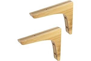 2 Pack Wall Mount Wood Shelf Brackets 6 Inch for Storage