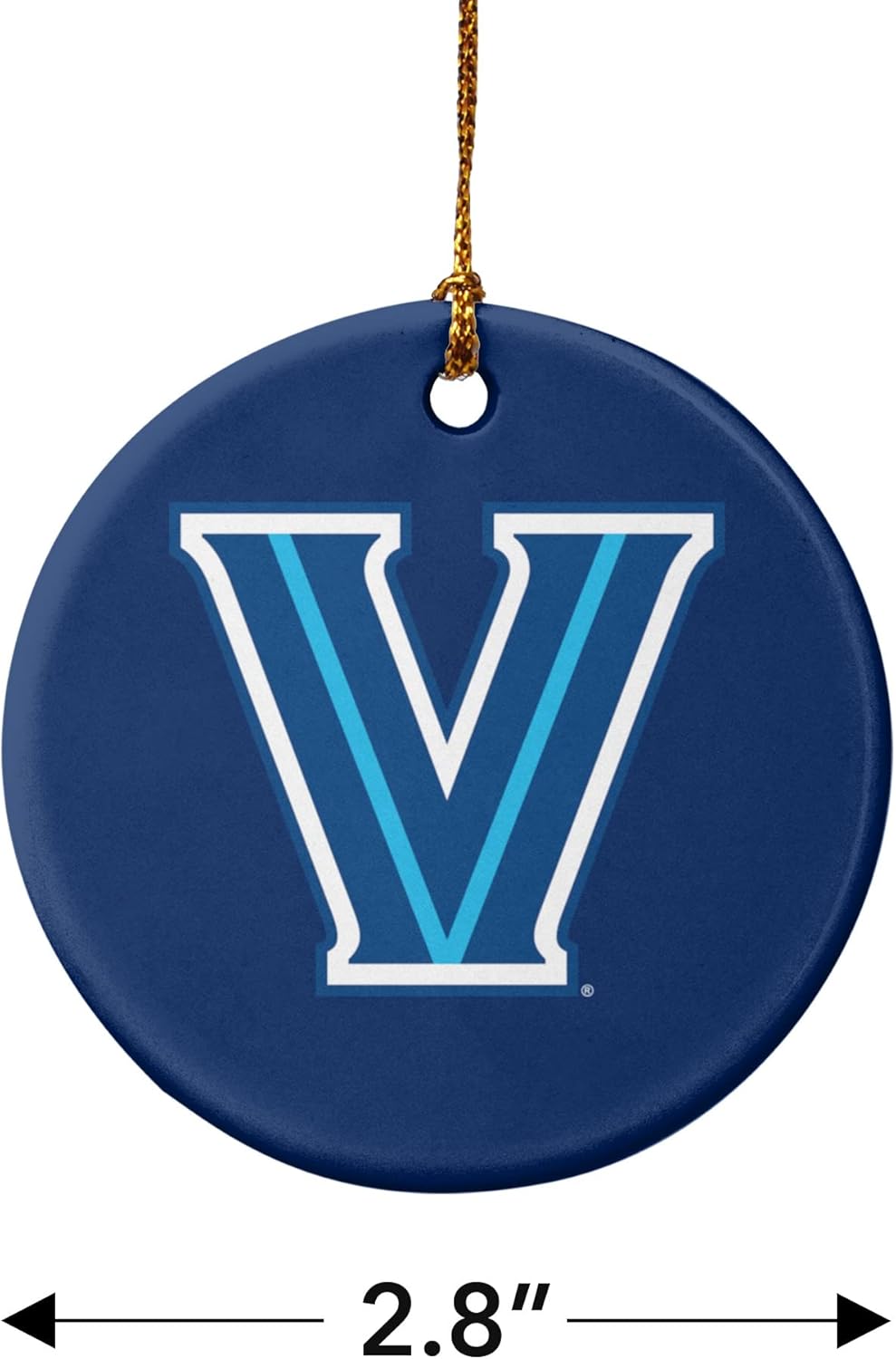 GRAPHICS & MORE Villanova University Primary Logo Porcelain Holiday Christmas Tree Ornament - 2.8" (7.1 cm) - Image 3