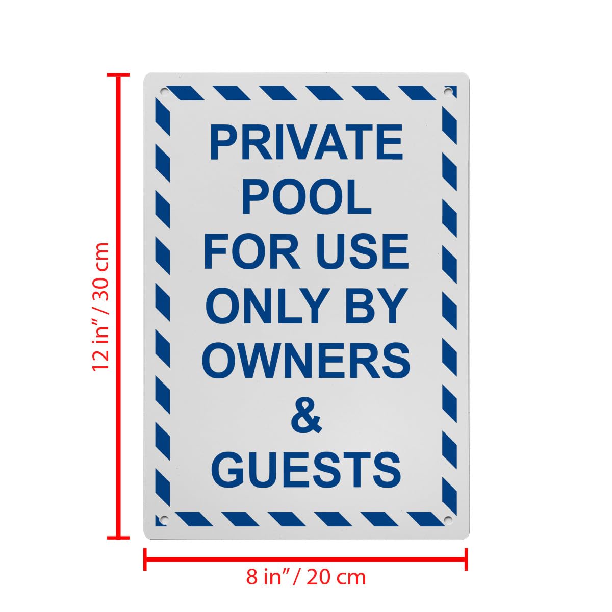 Private Pool For Use Only By Sign, 8.5 x 11 in