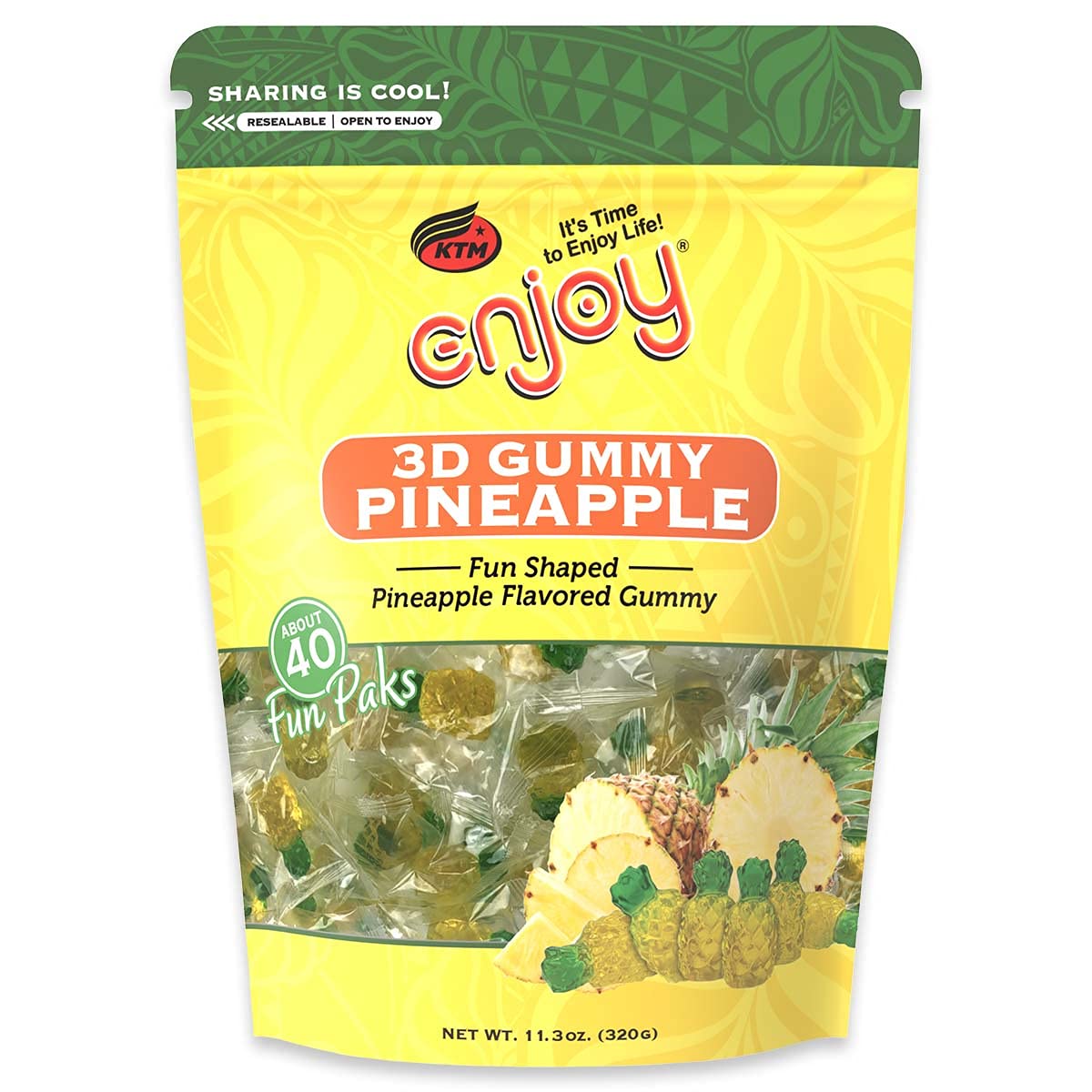 Enjoy 3D Pineapple Gummy Fun Pack (1) Grocery & Gourmet Food