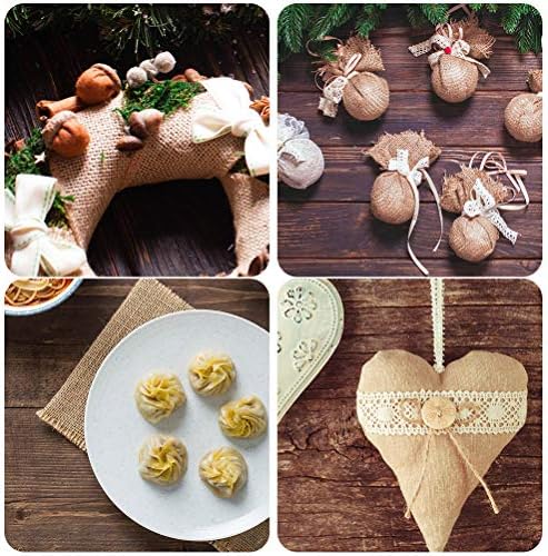 10M Jute Ribbon Rolls 2 Pcs (5cm,8cm),10 Yards Rustic Jute Burlap Ribbon Roll,Natural Jute Hessian Crafts Ribbon for Gift Wrapping Burlap Fabric DIY Craft Arts Vintage Wedding Party Decoration