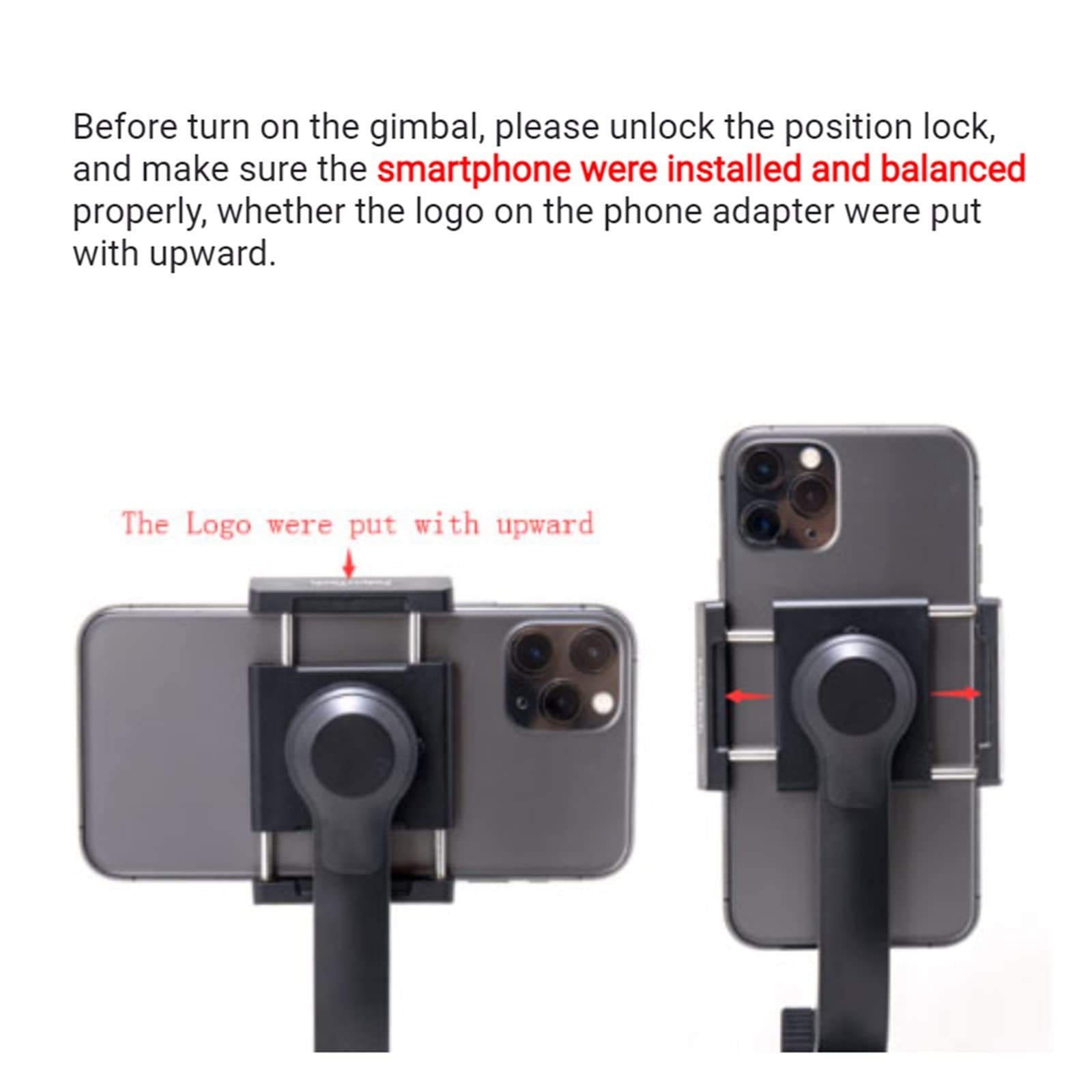 Selfie Stick Gimbal Teléfono for teléfonos Inteligentes Estabilizador de Mano Trípode Transmisión en Vivo(Nero)