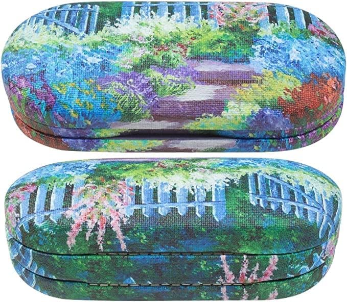 OptiPlix Dual Glasses Case for Two Frames -Built-In Mirror