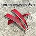 HANDBAIGE 36pcs 4-Inch Shield Cut Natural Feathers Arrow Real Fletchings Archery Right Wing Vanes Arrow Turkey Fletches for Hunting and Shooting (Red)