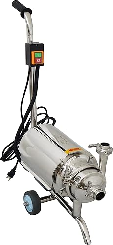 TECHTONGDA 3TH Bomba centrífuga de grado alimenticio Bomba sanitaria de bebida Transferencia de acero inoxidable para líquido móvil 0.75KW con