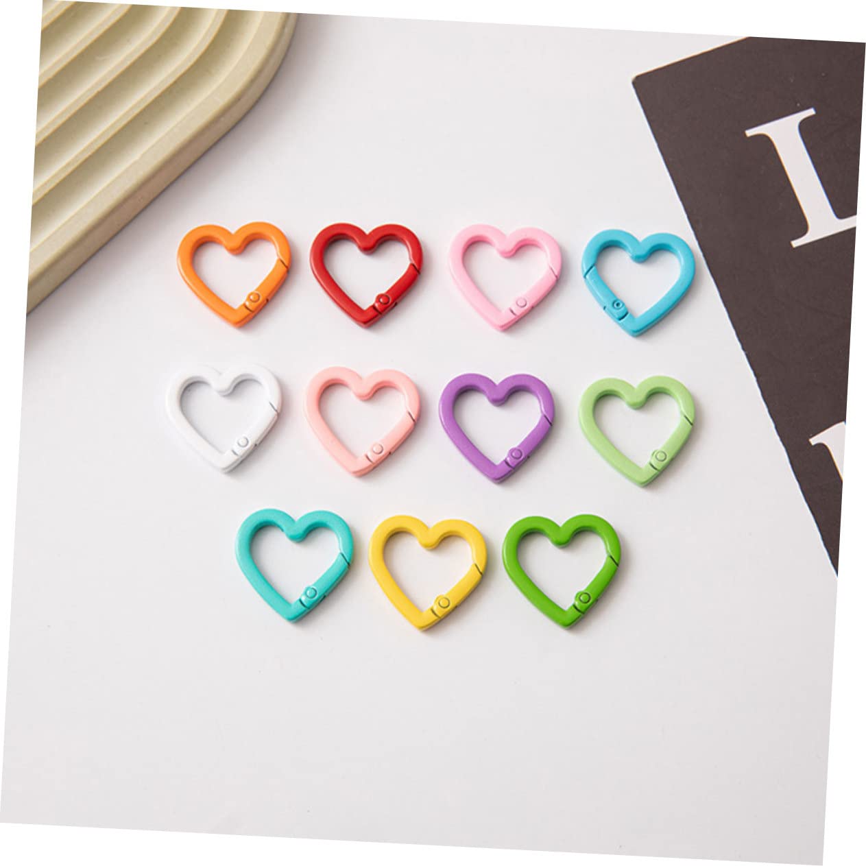 Operitacx 60pezzi Ganci Moschettone Per Portachiavi Clip Molla Colorate Per Fai Da Te Accessori Per Gioielli e Chiusura Facile e Resistente Design Elegante e Pratico
