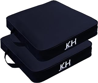 Black Stadium Seat Cushion 2 Pack, Boat Canoe Kayak Seat Cushion, Bleacher Seat Cushion,