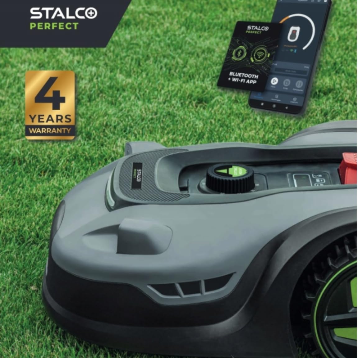 STALCO Robot tondeuse RMP1300US jusqu'à 1300 m² – Robot tondeuse silencieux avec capteurs ultrasoniques — vue 3
