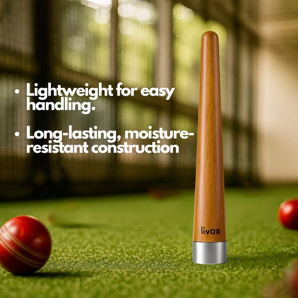 LIVOX Grip Applicator Cricket Bat Handle Wooden Gripper Cone with Metal Base for Easy Bat Grip Replacement & Installation Tool (Pack of 1) 1