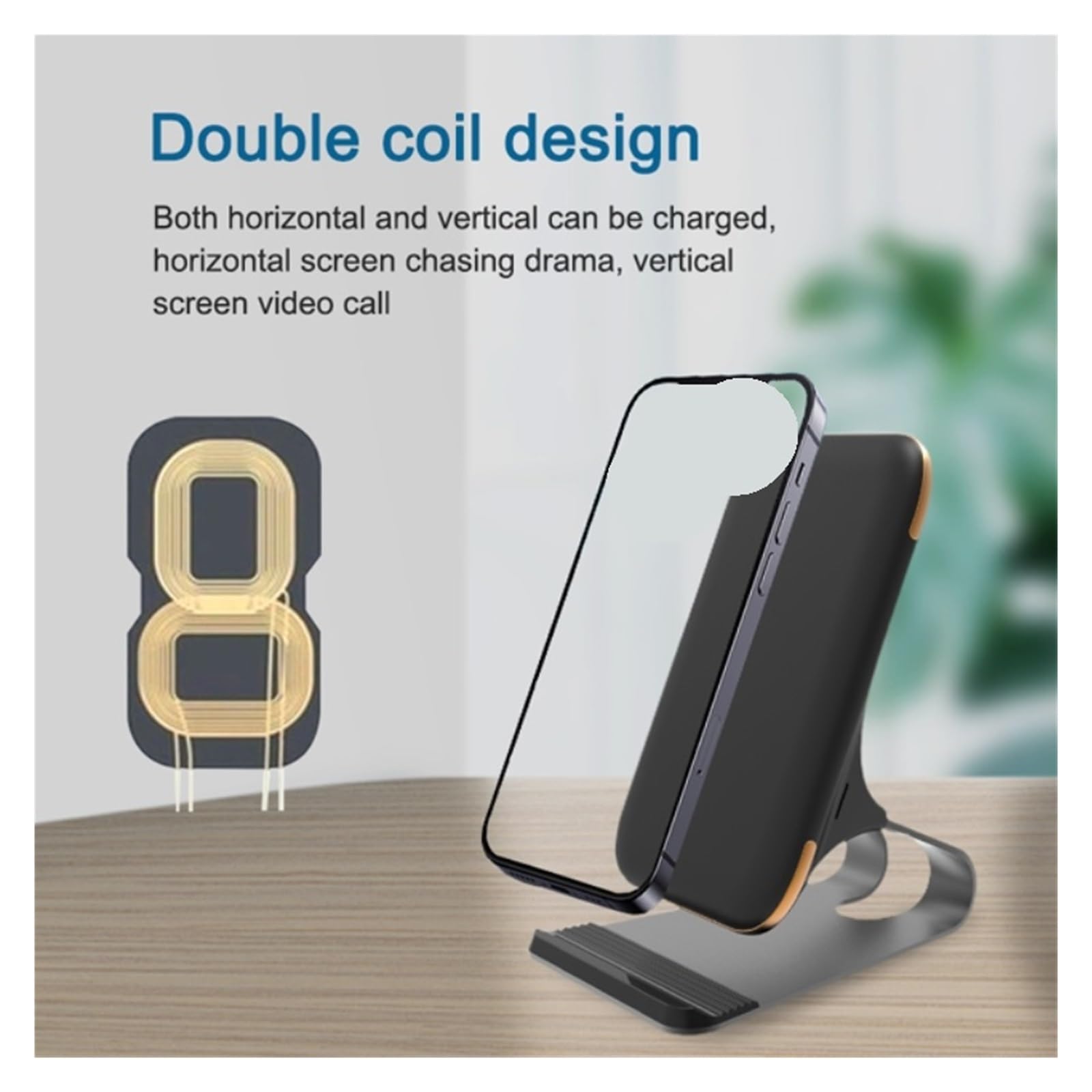 Chargeur sans Fil, Chargeur sans Fil Rapide 20 W - Support Vertical for téléphone Portable, Compatible avec la Plupart des appareils compatibles Qi(Black 20W)