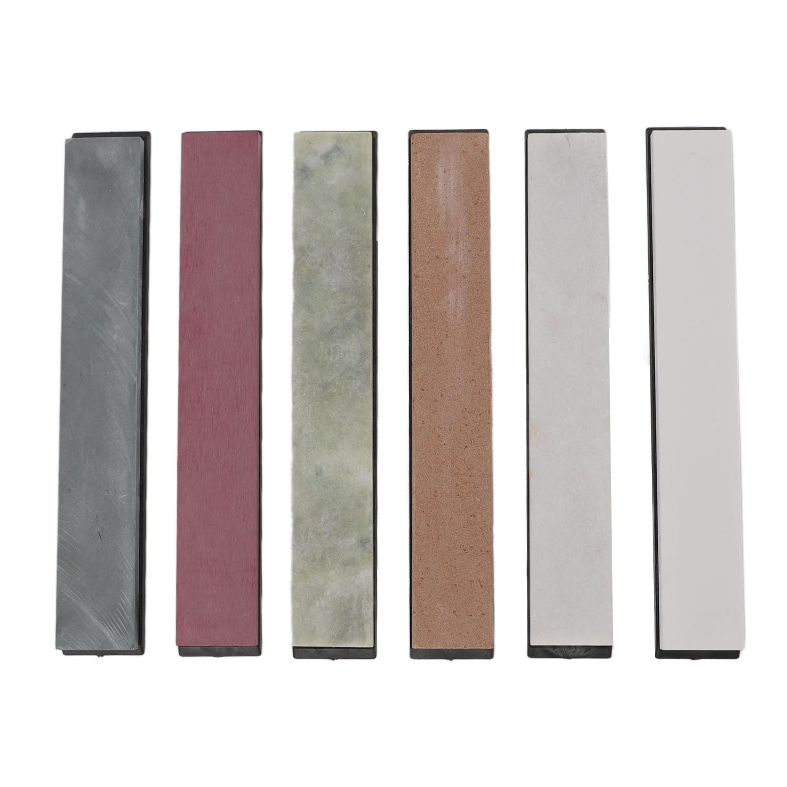 Juego de Piedras para Afilar Cuchillos, 6 Piezas, Piedra de Afilar Profesional de Doble Cara para Cocina, Caza, Pesca, Cuchillos, Material de Jade, Grano 1000-10000