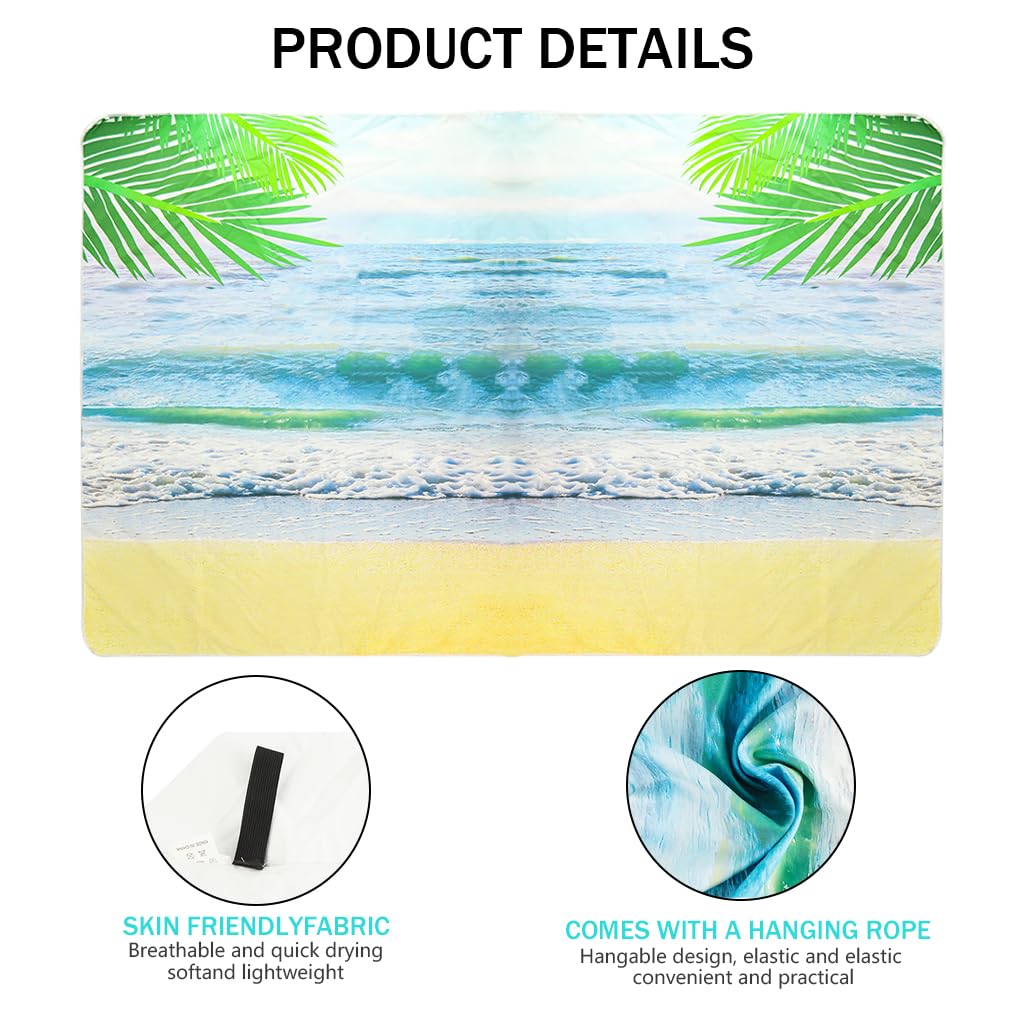 PALAY® Beach Towel Blanket for Women Men Sandproof Quick Dry Microfiber Towel with Storage Mesh Bag Lightweight Beach Wear, Swim Cover Up, Bikini Sarong, Travel Picnic Mat, Stylish Beach Outfit 1