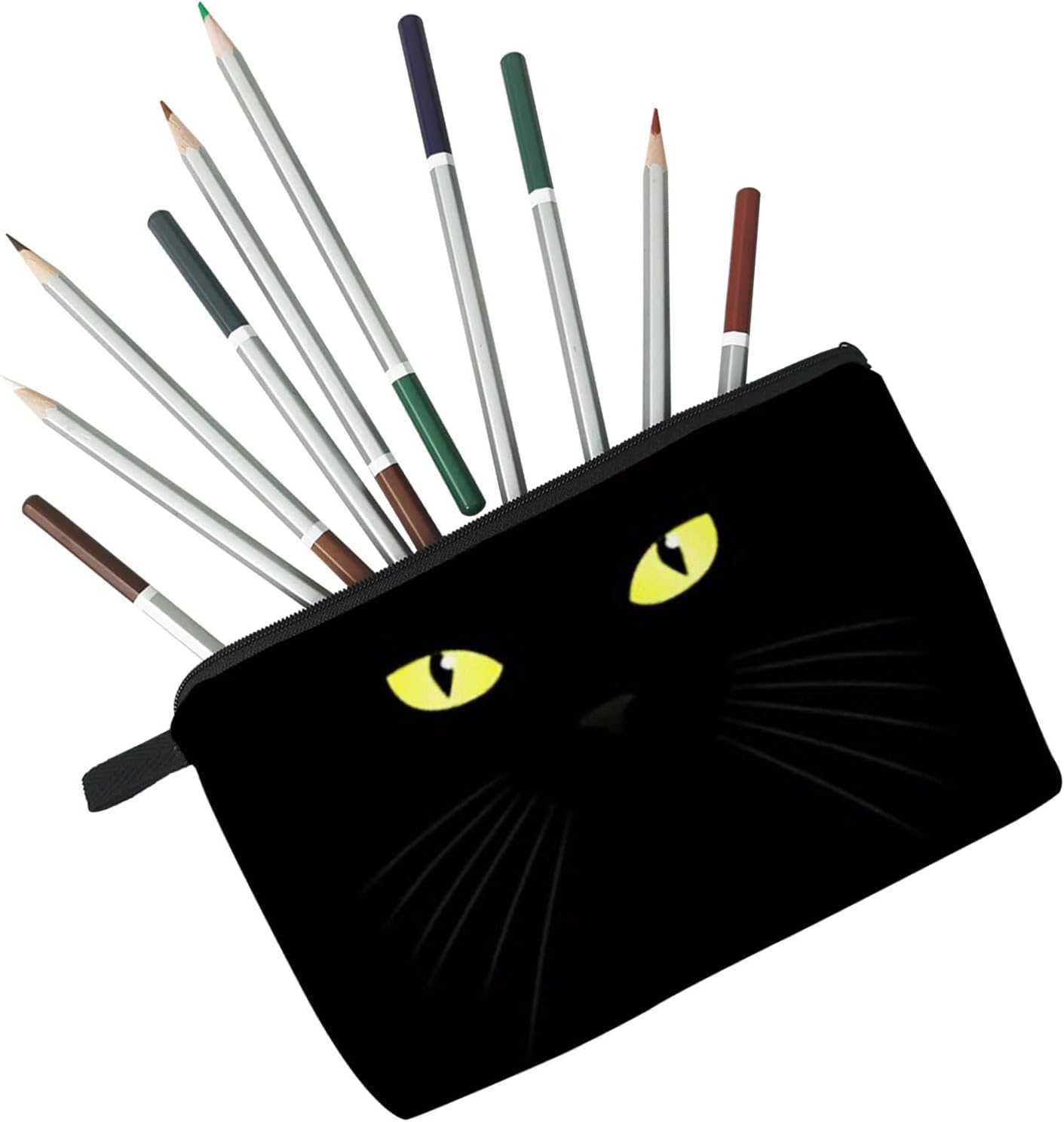 Black Cat Cosmetic Bag for Women Cute Small Makeup Bag for Purse Travel Toiletry Zipper Pouch for Girls Gift for Cat Lovers Black Cat Makeup Bag for Her - Image 4