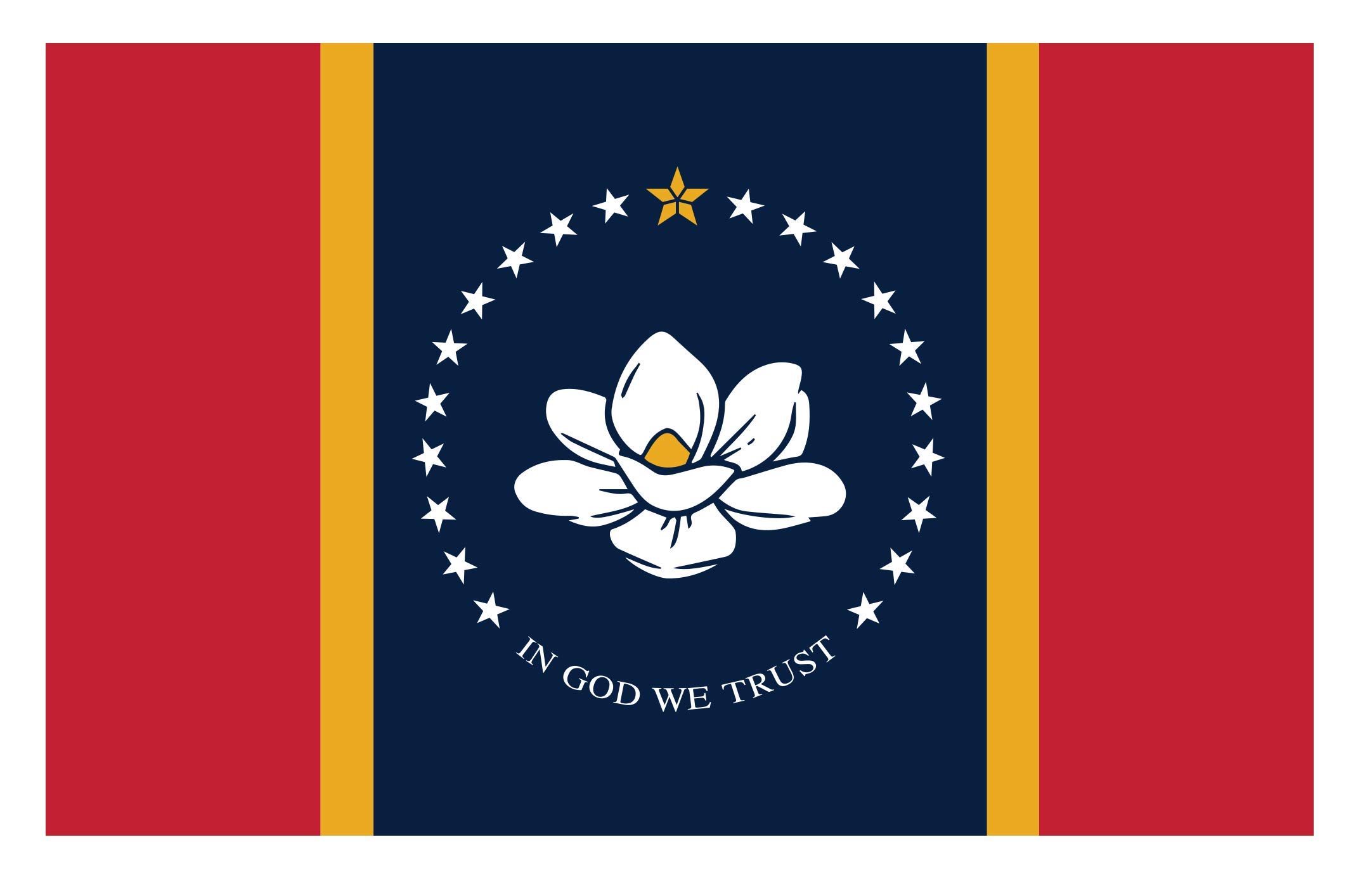 AZ FLAG, New 2020 Mississippi Flag, 3x5 Ft, 100D Polyester In God We Trust Banner with Two Metal Grommets, Fade Resistant - Image 2