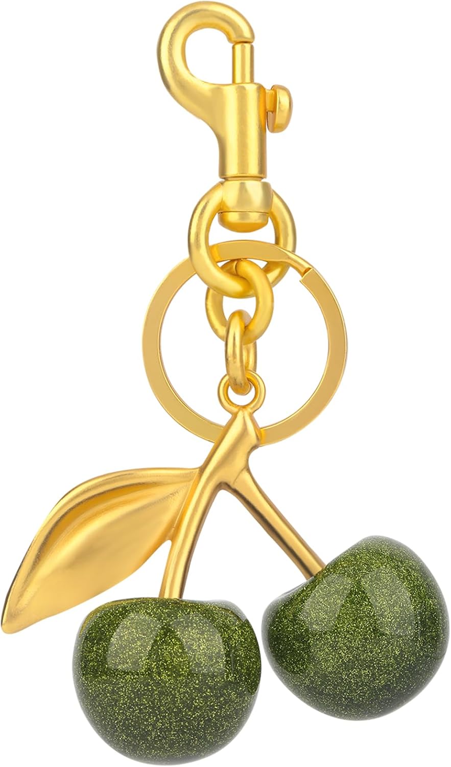 Cherry keychain,cute bag charms for purse and handbag accessories, gifts for women