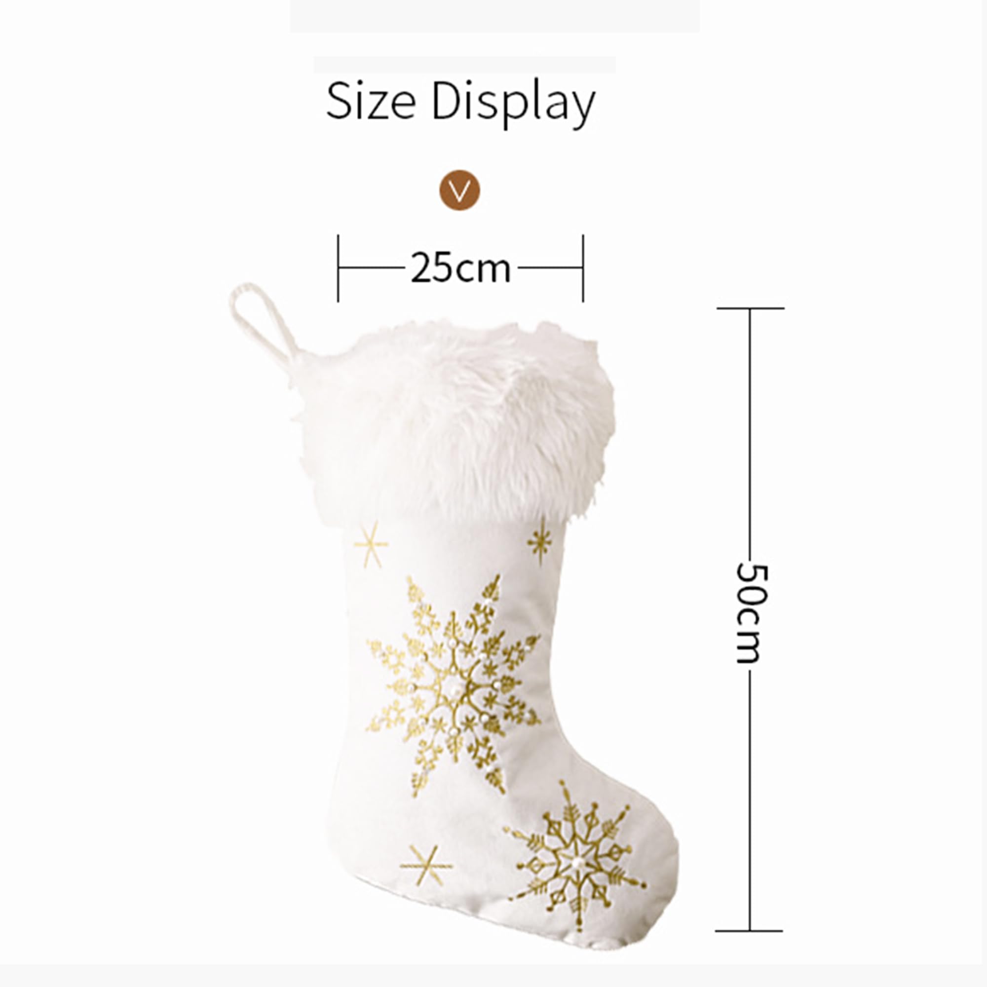 2 calze di Babbo Natale in peluche, da riempire, grandi stivali di Babbo Natale, da riempire e appendere, per camino, vetrina, albero di Natale (50 x 25 x 27 cm)