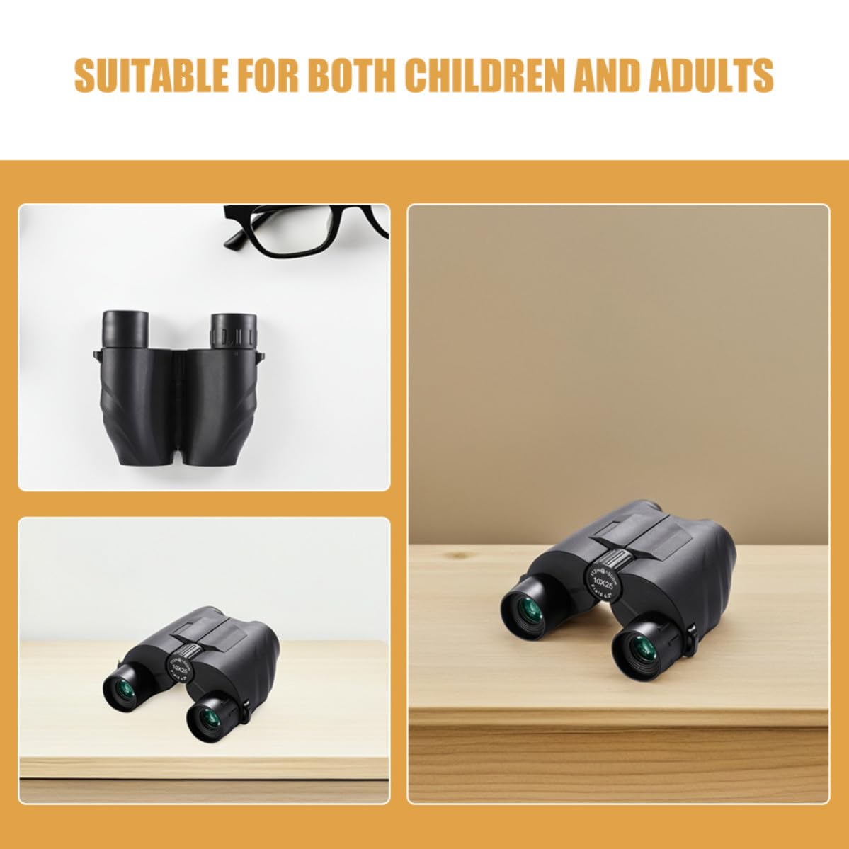 Binocolo 10x25 Portatile ad Alta Potenza, Immagini Nitide