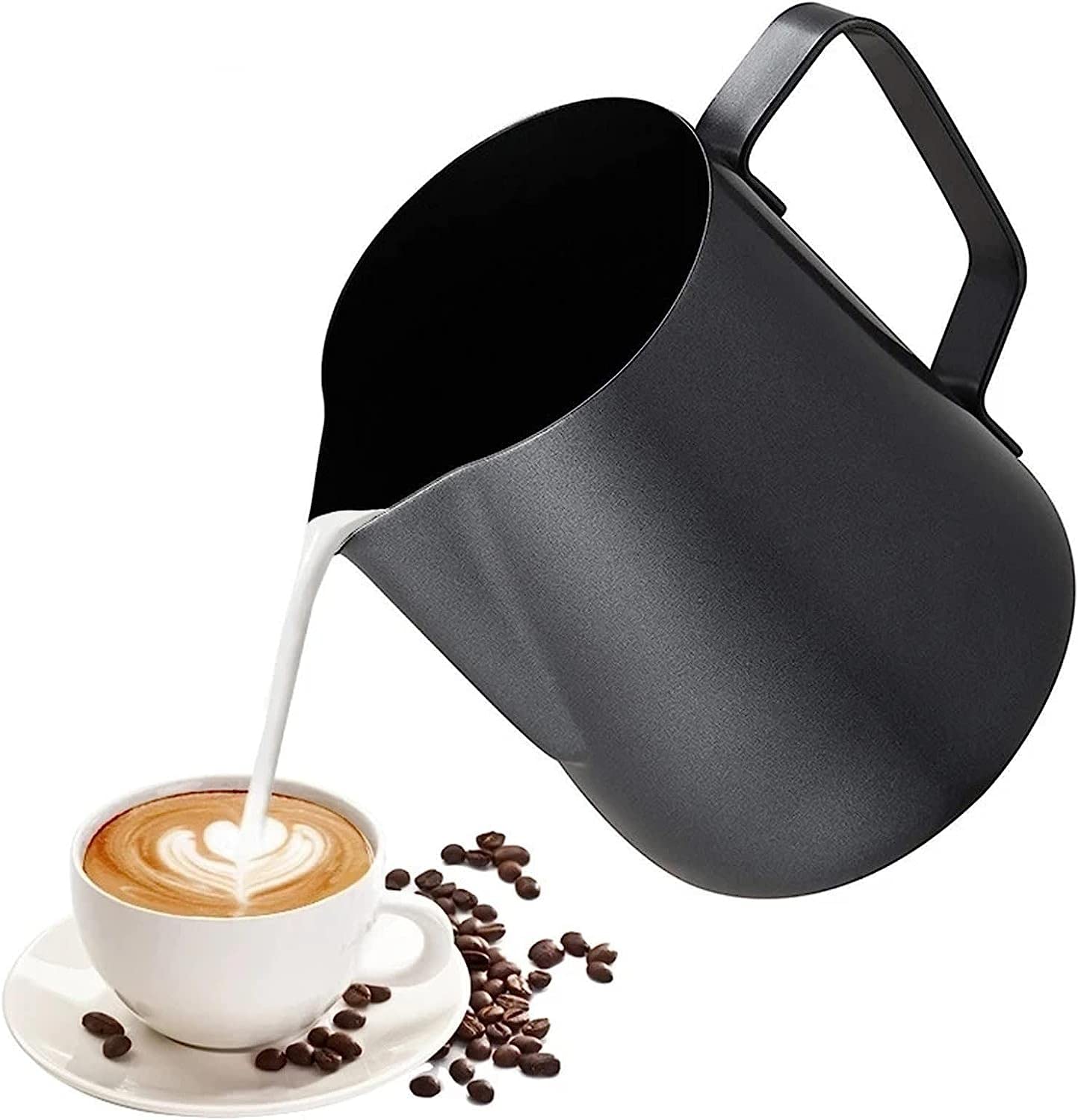 Kubek do spieniania mleka, Dzbanek na mleko, powłoka nieprzywierająca, espresso, kawa, rzemieślnicza, latte, cappuccino, śmietanka