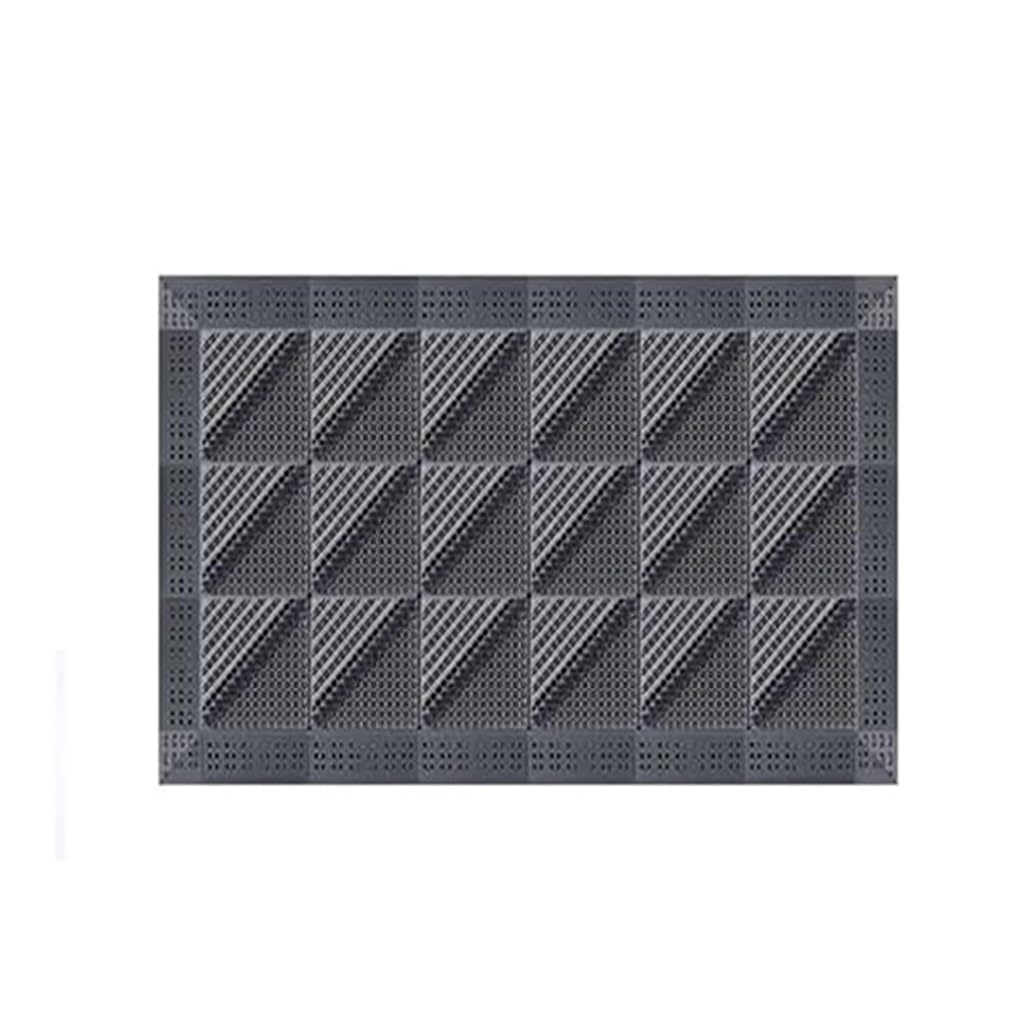 Paillassons de porte de barrière haut de gamme 60x90cm style dalles d'épissure grises