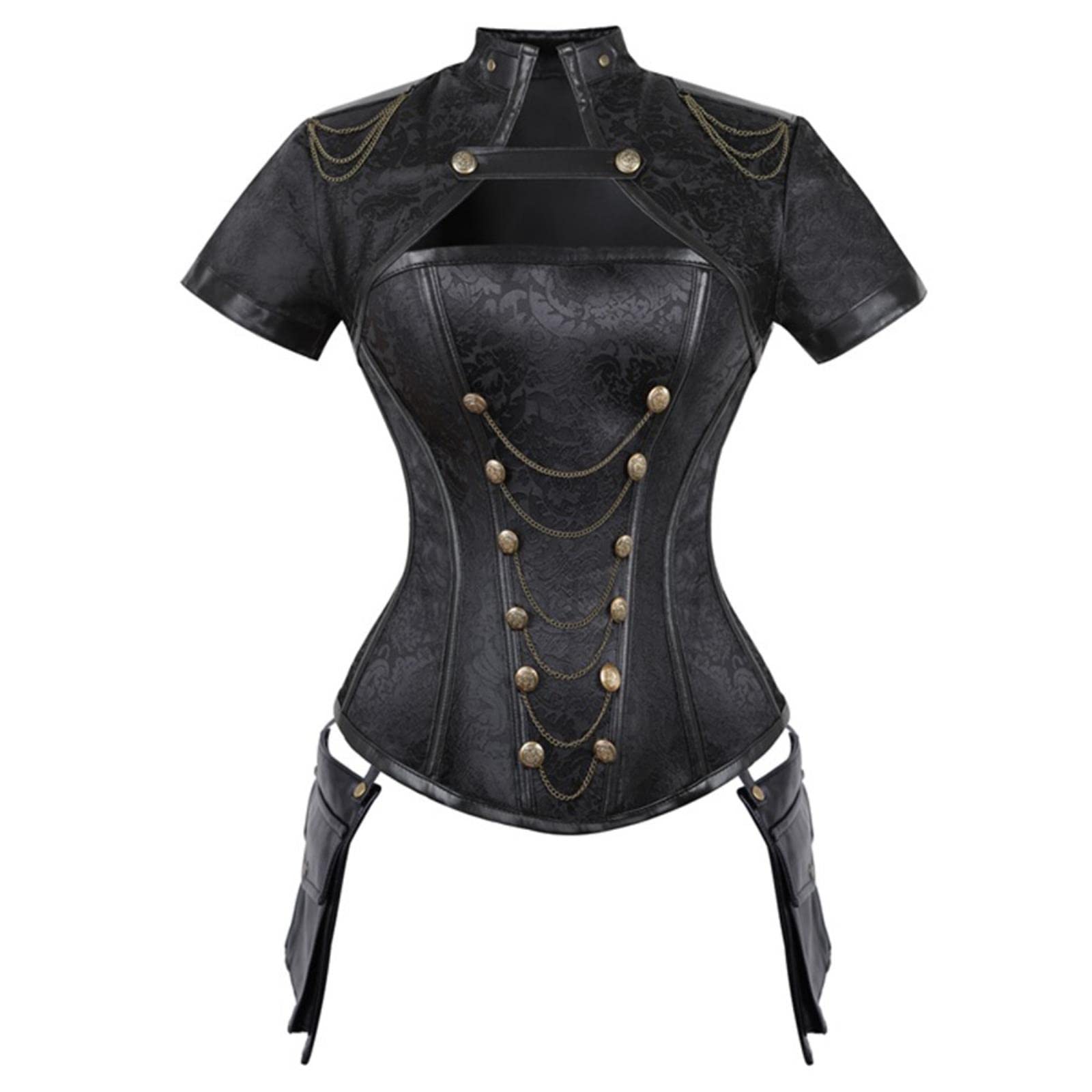 WEITING Corsets noirs et rouges steampunk pour femme sexy gothique gothique rétro corset et bustier corsage femme punk corselet ensemble