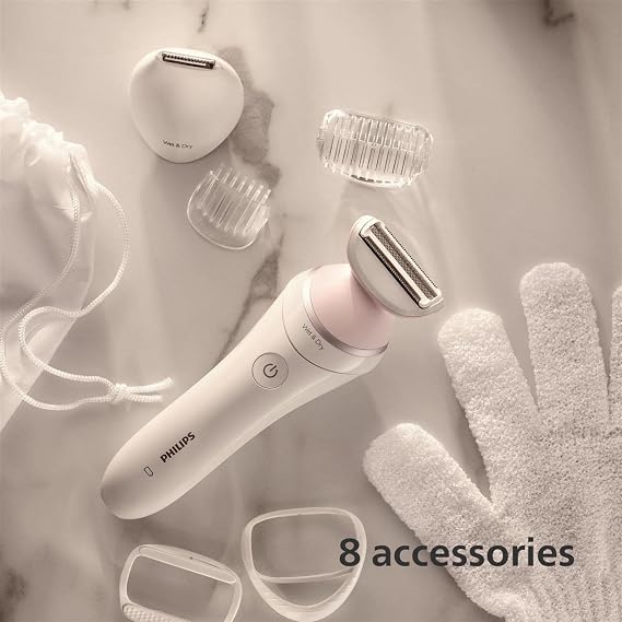 Philips Lady Shaver Series 8000 BRL176/00 Cordless Shaver with Wet and Dry use BRL176/00, White