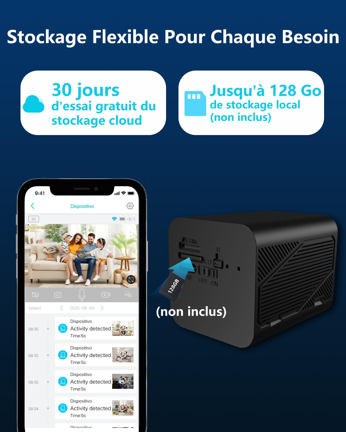 Bextgoo 4K Mini Camera Espion sans Fil, Mini Camera Surveillance, Camera Espion avec Vision Nocturne, Basse Consommation, 50 Jours d'Autonomie, 30 Jours d'Essai Cloud, pour Intérieur/Extérieur