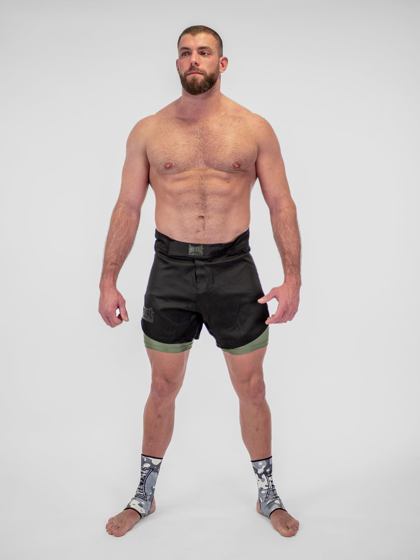 METAL BOXE Pantaloncini MMA Dual Nero/Cachi M