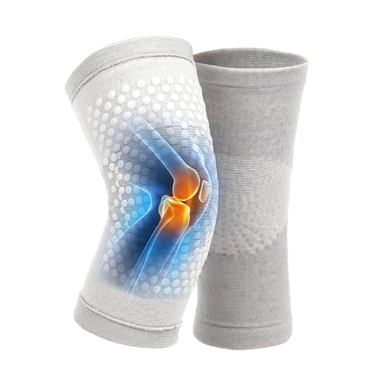 Ginocchiere Sportive Antiscivolo, Supporto e Scaldamuscoli, 2 Pezzi, Fascia riscaldante per Il Recupero, massaggiatore per Gambe.