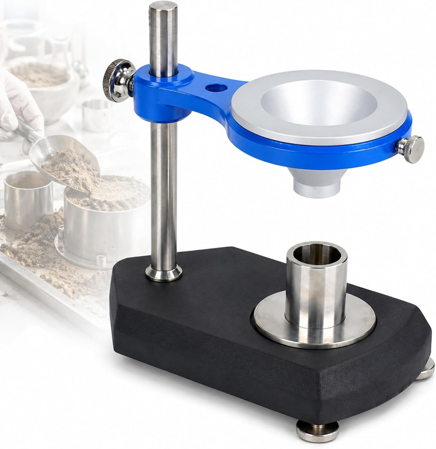 Misuratore di velocità di Rigonfiamento del Suolo, Agitatore con Misurino per Terreno, con Imbuto Senza Collo, Tazza da 10 Ml, Diametro Superiore 51 Mm, Diametro Inferiore 4,5 Mm