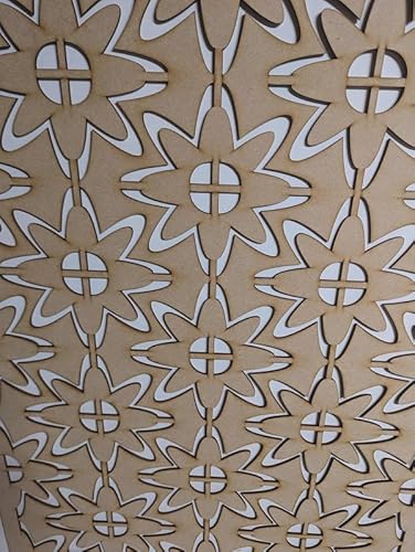 Pannello decorativo in legno, divisorio da parete, griglia di copertura del termosifone, decorazione per mobili, tagliato al laser da 3 mm di spessore, pannello MDF (dimensioni 1200 mm x 610 mm),