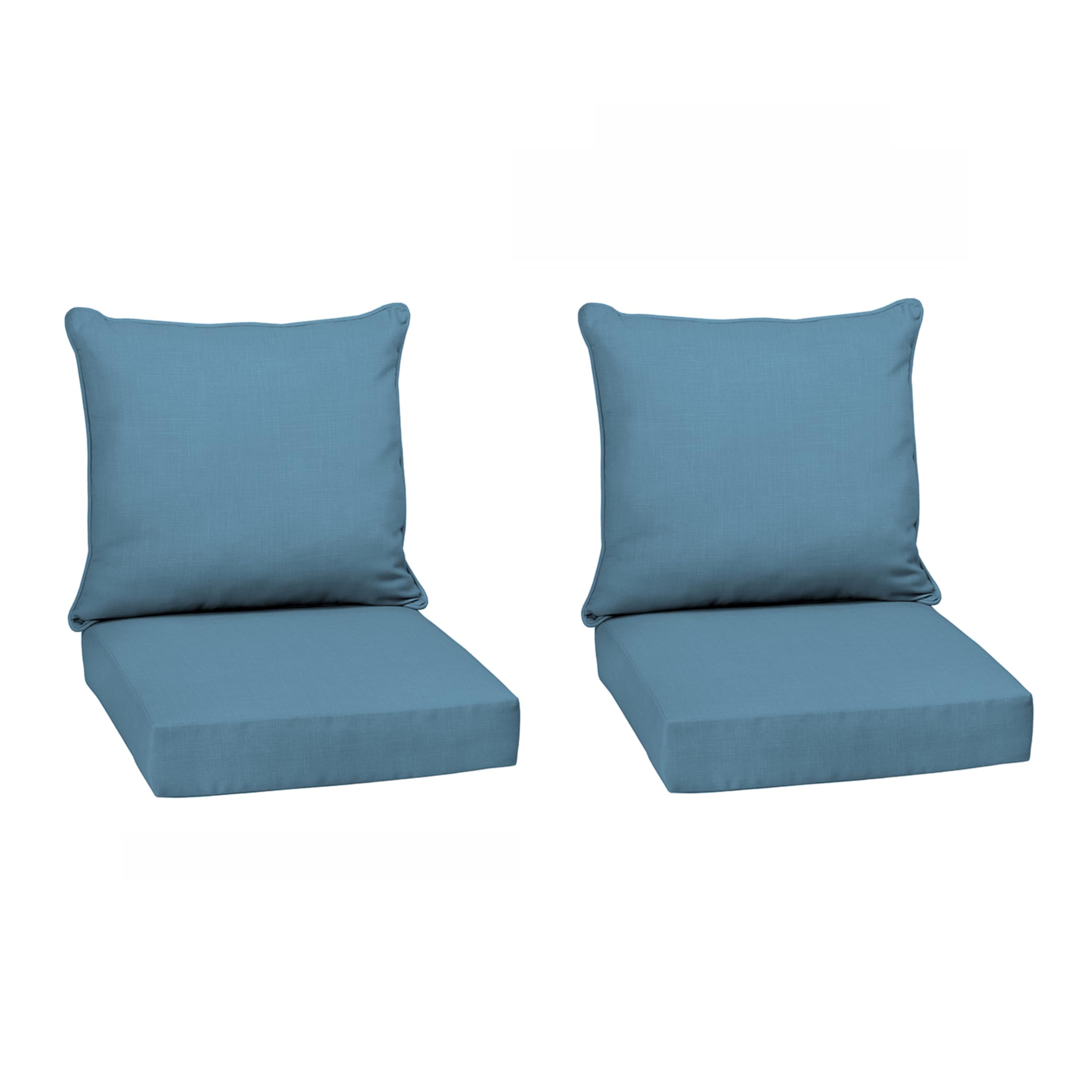 Arden Outdoor Deep Seat Cushion Set, 2-Pack, 22x24, French Blue