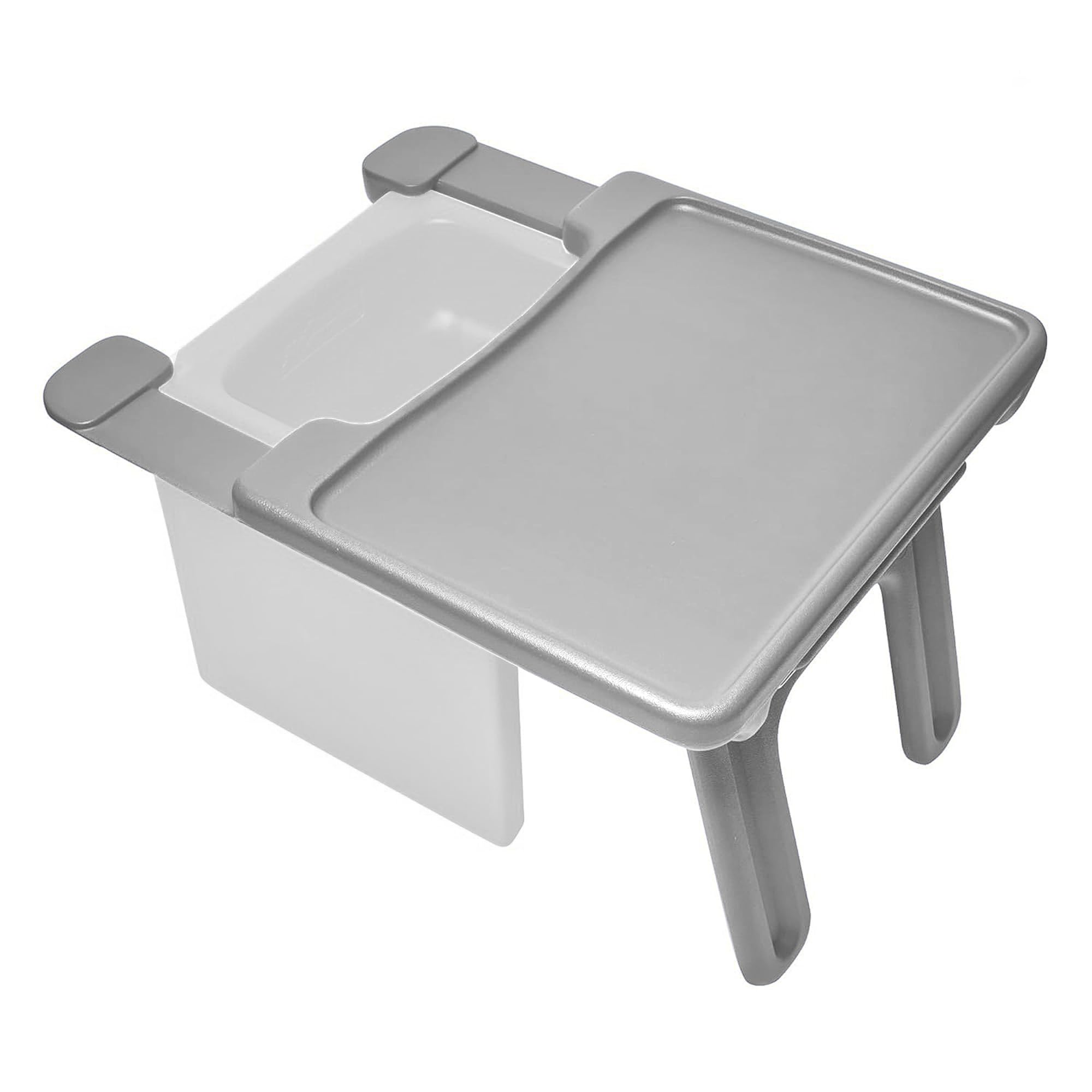 Children's Factory Edutray Kids Desk, Converts Cube Chair to Desk, Space-Saving Toddler Desk Converter, Homeschool & Classroom Study Desk, Gray