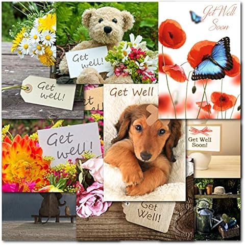 doodlecards Pack of 10 Get Well Cards Cover