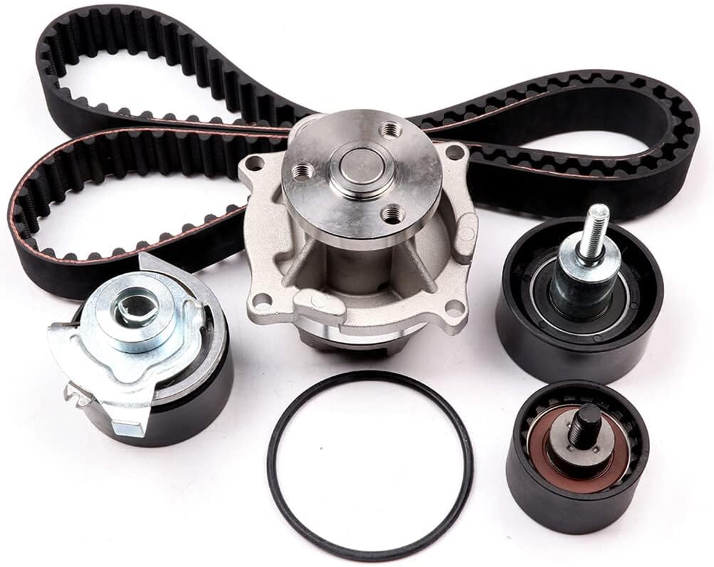 ASAPE Engine Timing Belt Kit with Water Pump Fits for 2000-2004 for Ford Focus, 1999-2000 for Ford Contour, 1999-2003 for Ford Escort, ReplacesTBK294A