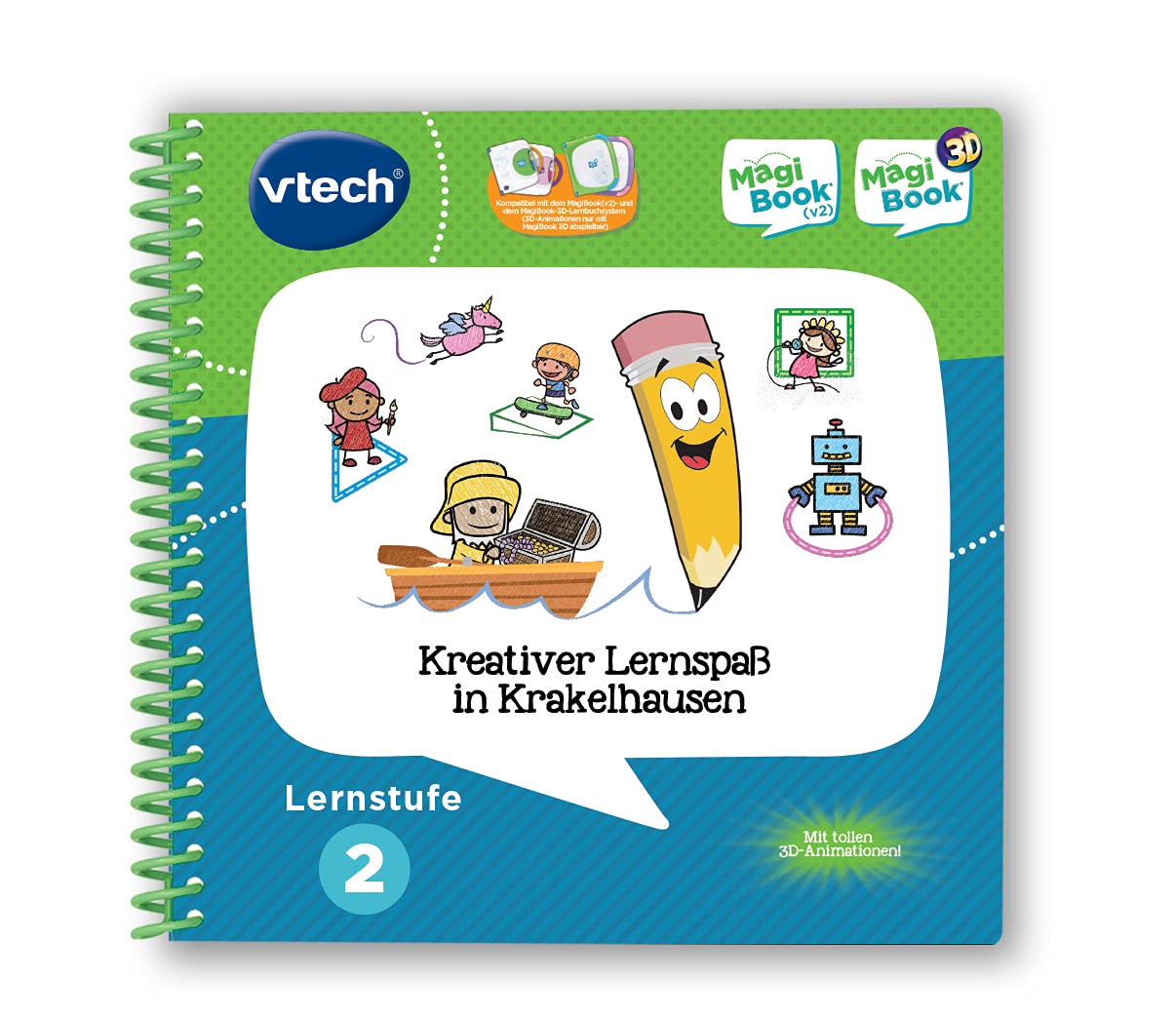 Vtech 80-480404 MagiBook leerniveau 1 grappige verhalen met Peppa Pig leerboek, meerkleurig : Vtech