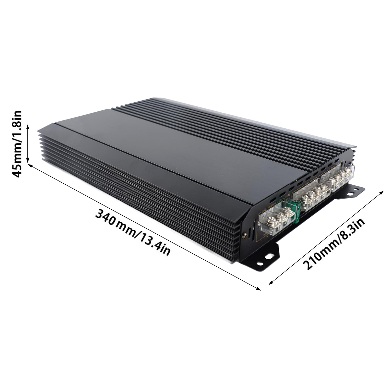 Amplificatore audio per auto a 4 canali 6800W amplificatore di potenza per auto classe A/B 12V ultra sottile per impianto car audio e sistemi audio veicolari potenziamento segnale