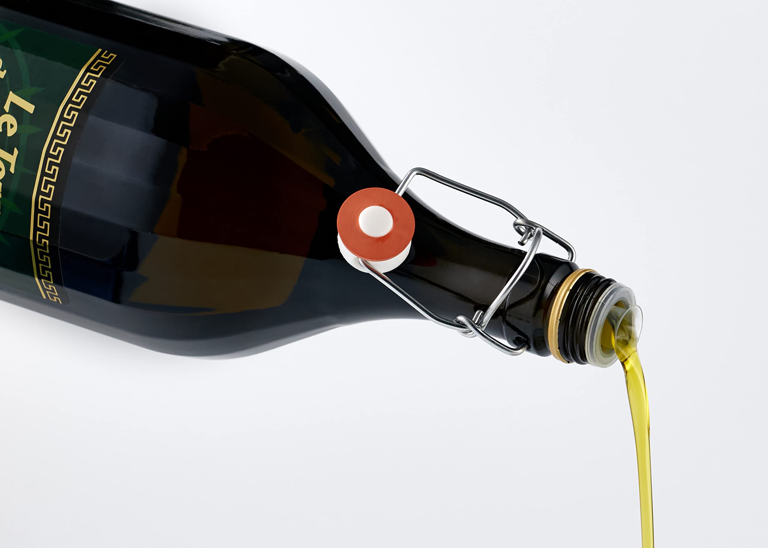 Le Terre di Colombo Aceite de Oliva Virgen Extra 100% Italiano, Botella con Estrías y Tapón Mecánico, 2 L (Paquete de 2)