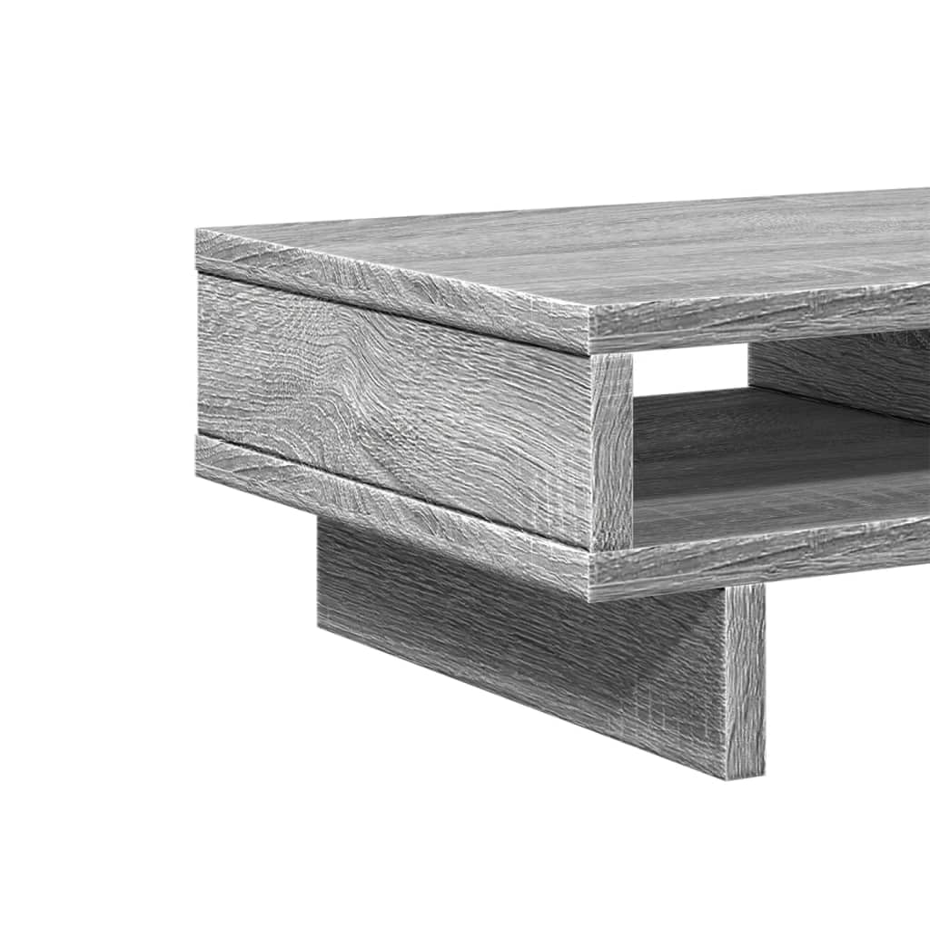 Supporto per monitor, in legno Sonoma, 50 x 27 x 15 cm, stabile, con 2 scomparti, salvaspazio, scrivania per computer e scrivania da ufficio, ergonomico, per home office e tavolo da gioco