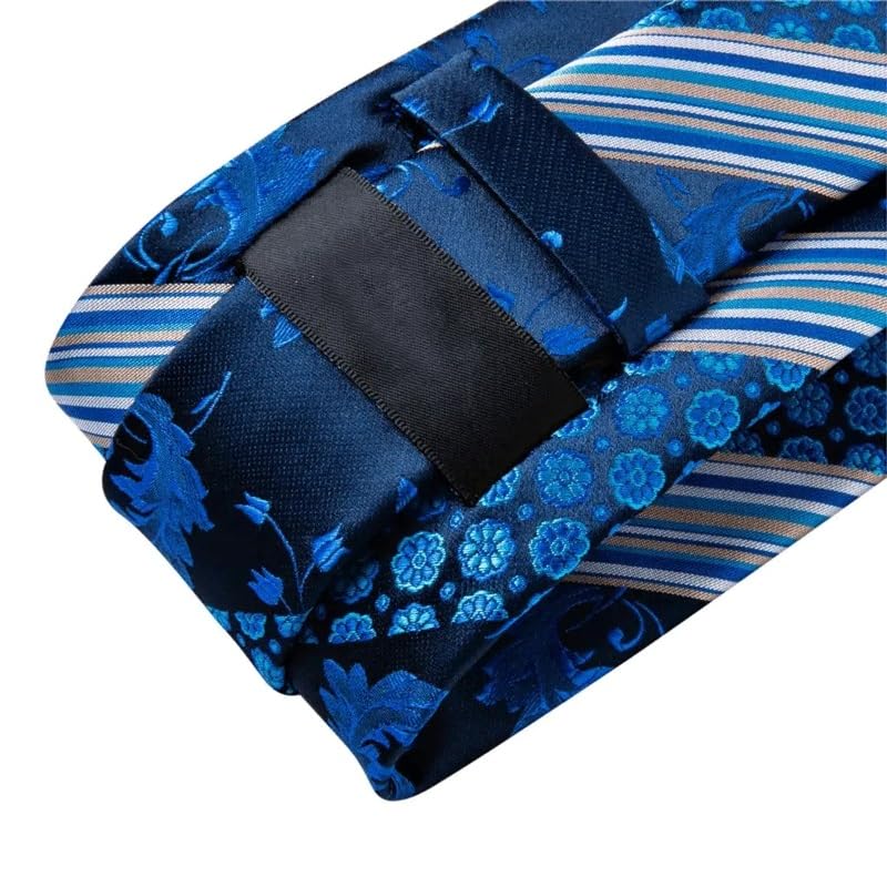 Set de corbatas de seda a rayas para hombre y mujer miniatura 6