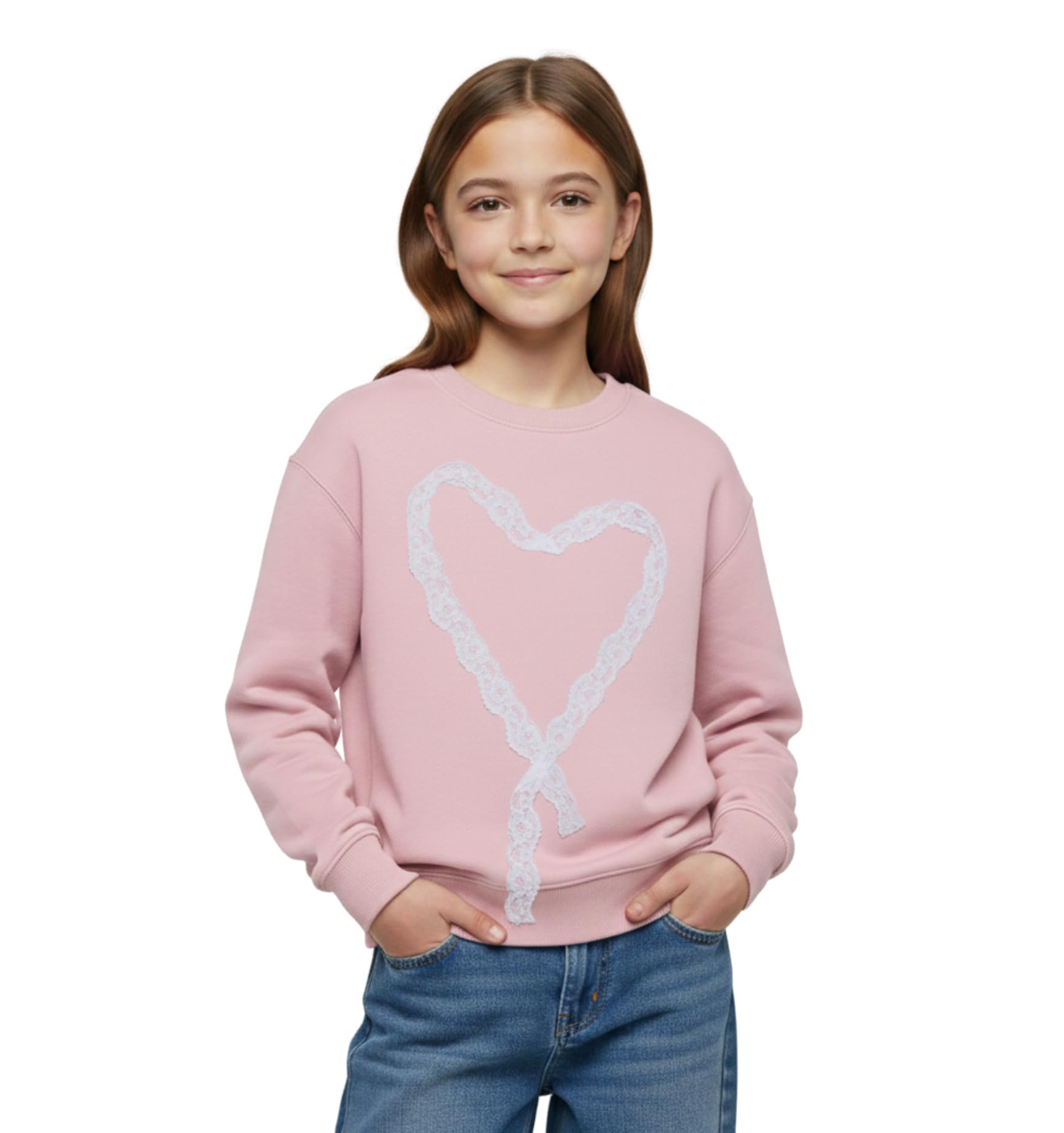 Alan Jones Clothing Girls Oversized Sweatshirt | Applique Detail Pullover | Casual Winter Wear | Age 6–16 Years-image-42