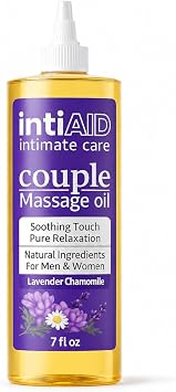 Couple Massage Oil for Date Night & Massage Therapy | Sensual Massage Oil with Lavender & Chamomile | Natural Almond Oil, Jojoba OIl & Vitamin E | 7 Fl Oz