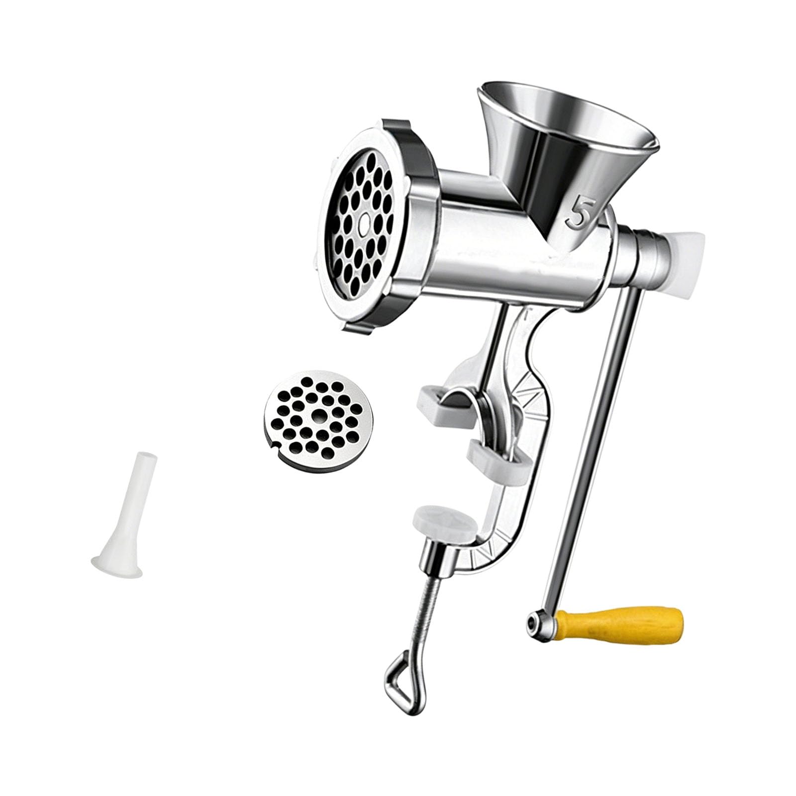 Uqezagpa Manual Meat Grinder with 3 Sausage Filling Tubes for Beef Pork Chicken Fish and Low Vegetables Like Mushrooms Peppers Portable Manual Meat Grinder