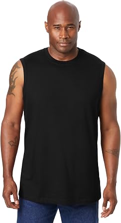 KingSize Mens Big & Tall Shrink-Less Lightweight Muscle T-Shirt