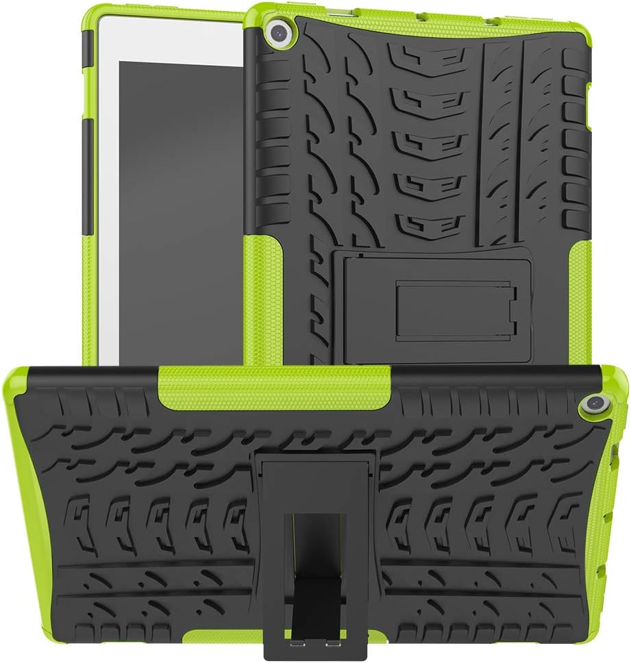 Boskin for K i n d l e F i r e hd 10 case 2019 2017 Release,Kickstand Heavy Duty Cover (Green)