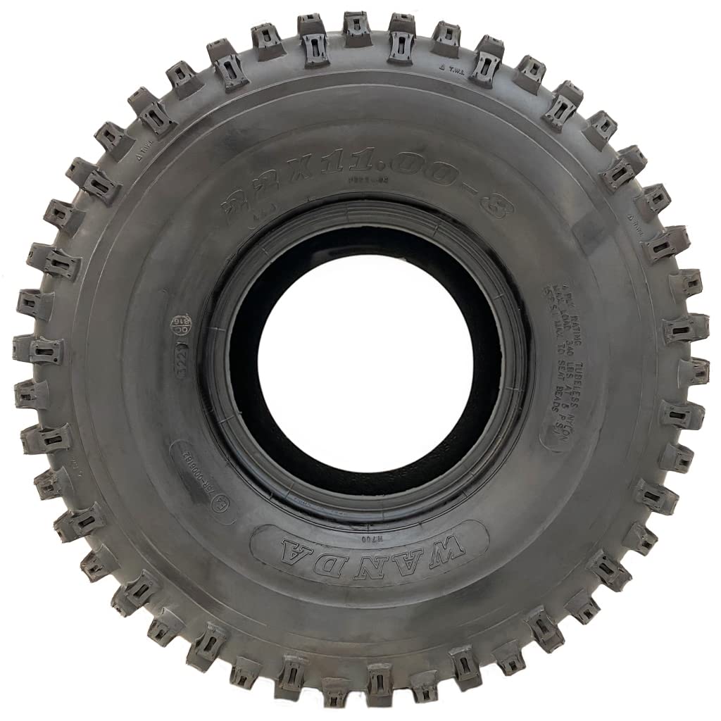 Knobby ATV Quad Trailer Pneumatici 4ply Wanda P322 Road Legal (Set di 3) 22x11.00-8
