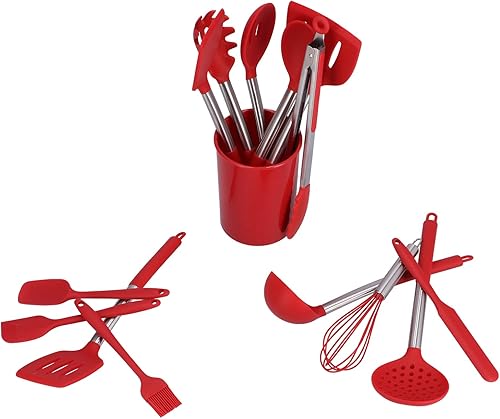 Miniatura 4 de Silicone Cooking Utensil Set, Silicone Kitchen Utensils, Stainless Steel Handle, 15PCS - - Free Non - Stick Design, Heat to 480F, Perfect for Home &