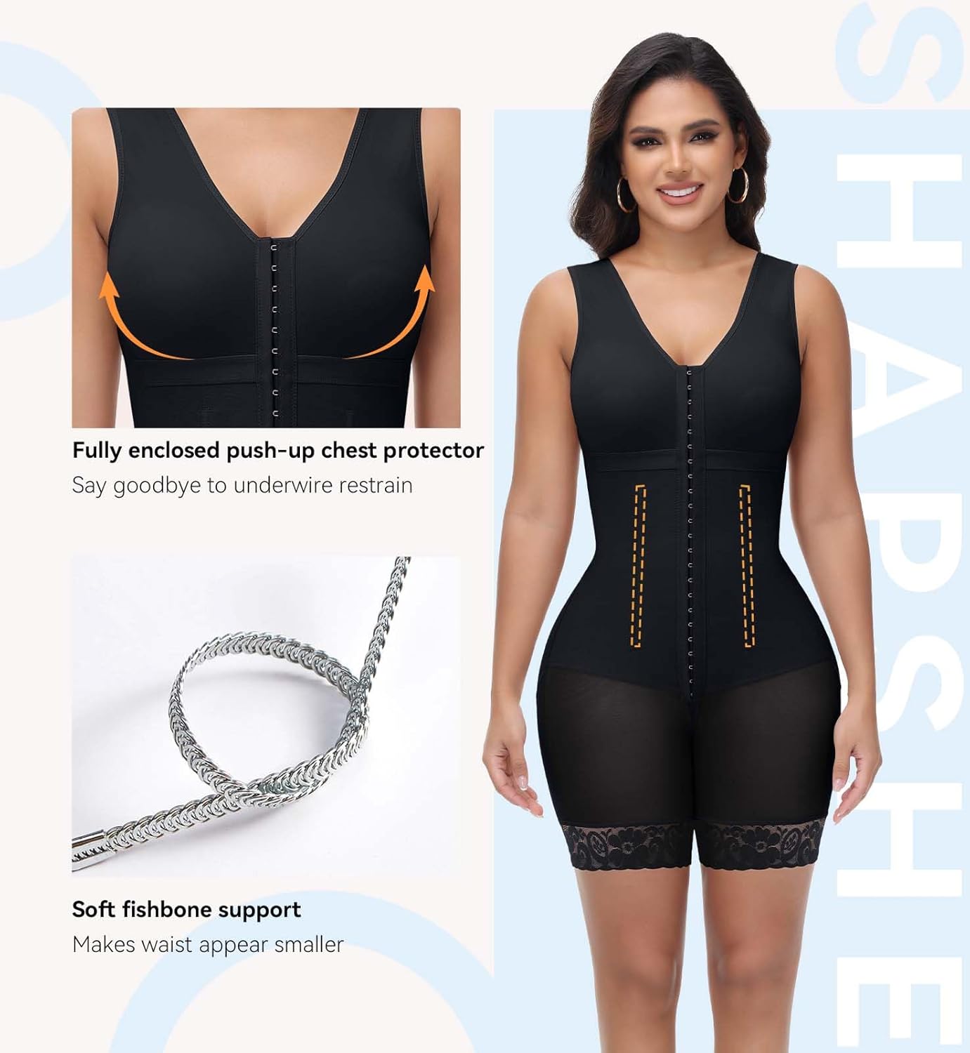 SHAPSHE Fajas Colombianas Shapewear for Women Tummy Control Post Surgery Full Body Shaper Butt Lifter Tummy Tuck Compression Garment Postpartum Girdle - Image 3