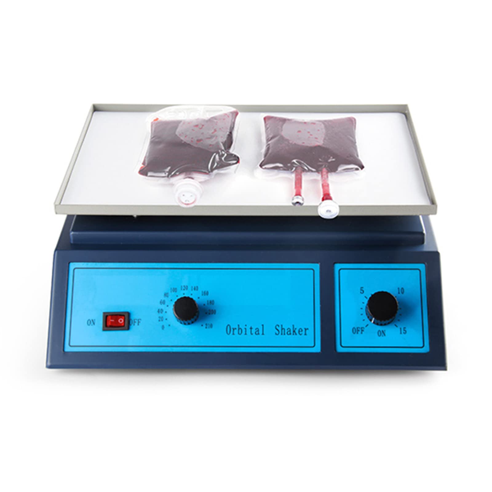 Lab Rotary Oscillator Mixer, 20-210 RPM Adjustable Variable Speed Lab Orbital Rotator Shaker, 12.4 * 8.8In Work Platform Laboratory Horizontal Shaker Oscillator